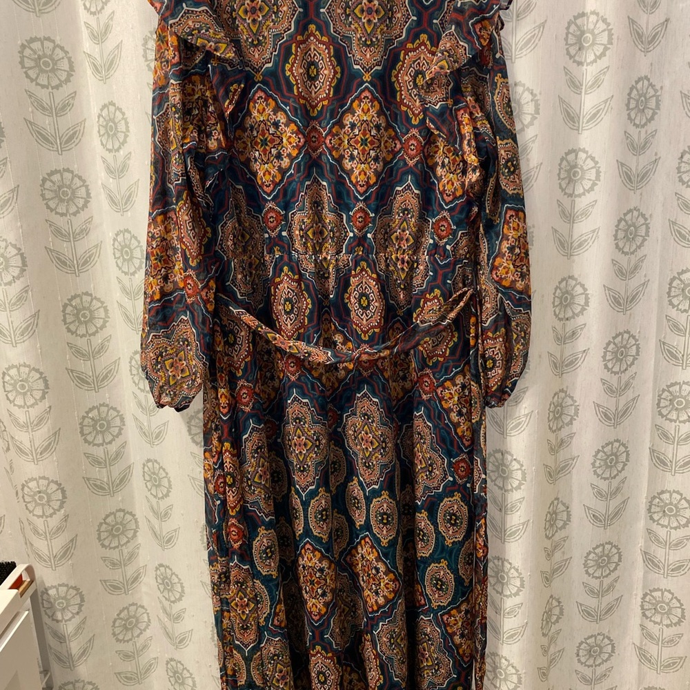 Loft Bohemian Print Maxi Dress XL - Picture 10 of 16